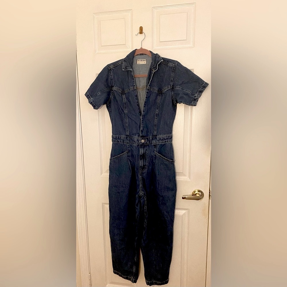 We The Free Denim Jumpsuit with V-Neck